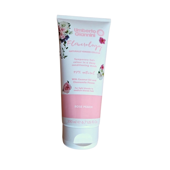 Umberto Giannini Rose Peach Hair Mask, Temp. Hair Color For Light To Med Blond - Picture 1 of 2